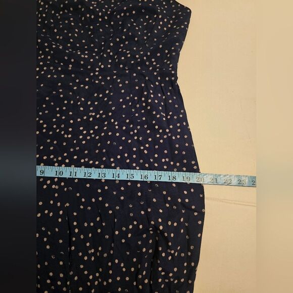 Rails Gabrielle Navy Speckeled Dots Jumpsuit Wide Legs Size M - Picture 10 of 14